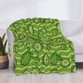 thumbnail image 4 of Throw Blanket for Couch, Cute Limes Stripe Super Soft Fuzzy Comfy Warm Throw Blanket, Cuteness Lightweight Cozy Plush Flannel Blanket & Throws for Sofa and Bed All Season, 4 of 5