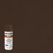 Dark Brown, Rust-Oleum Stops Rust Satin Protective Enamel Spray Paint-597880, 12 oz