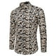 thumbnail image 2 of Casual Hombres Floral Manga Larga Playa Turn Down Collar Botón Camisa (Negro 2Xl-200192.04 Tmvgtek Caballero, 2 of 5