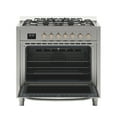 thumbnail image 4 of 36 in. Stainless Steel Professional Gas range with Legs, KM-FR36GL-SS., 4 of 7