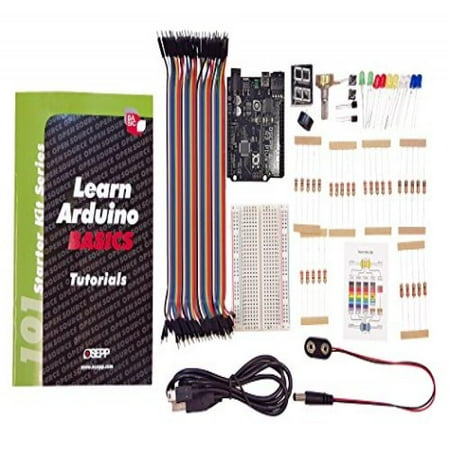 OSEPP Arduino Basic Starter Kit, UNO R3 Plus Board (ARD-01)