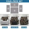 thumbnail image 6 of FOR U DESIGNS Mushroom Flower Print Recliner Chair Covers, Anti-Dust Slip Covers for Sofas Couches Washable Recliner Armchair Protector Home Decor Accessories, 6 of 8