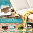 thumbnail image 5 of Bellemave Patio Double Chaise Lounge, Wood Double Chaise Lounge with 5-Position Adjustable Backrest, Outdoor Daybed with Removable Cushions for Patio,Poolside,Garden (Light Teak), 5 of 9