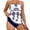 Blue, variant on Women's 2-in-1 Bohemian Style Floral Tankini Set, Tummy-Control Two-Piece Swimsuit, Flowing Vintage Beachwear