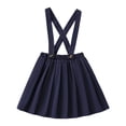 thumbnail image 3 of Girls School Dress Pleated Suspender Uniform Skirts Uniform Jumper for Girls Plain School Skirt with Adjustable & Removable Straps Uniform for Girls (Navy 100), 3 of 5