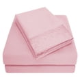 thumbnail image 1 of Juego de Sábanas Tamaño Individuales Bordadas Suaves Y Frescas - Altura De 40cm, Mod. Rosa, 1 of 7
