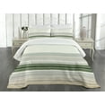 thumbnail image 3 of Ambesonne Boho Quilted Bedspread Set 3 Pcs, Abstract Bohemian Stripes Art, Queen Size, Eggshell Olive Green, 3 of 4