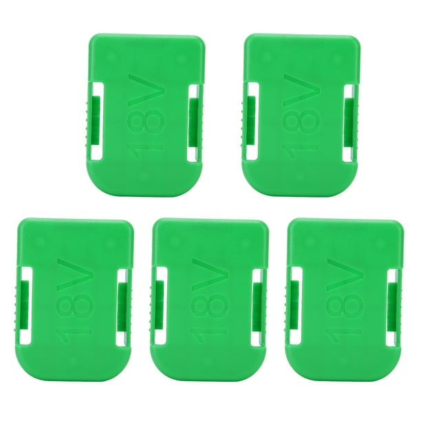 5 uds doble uso 18V herramienta soporte para batería ranura soportes para batería para Makita/Bosch verde