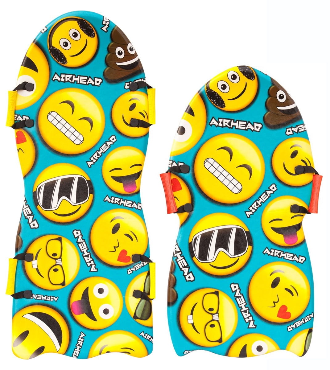 Airhead Emoji Squad Foam Snow Sleds 2 Pack 39'' and 49'' Winter Sleds by