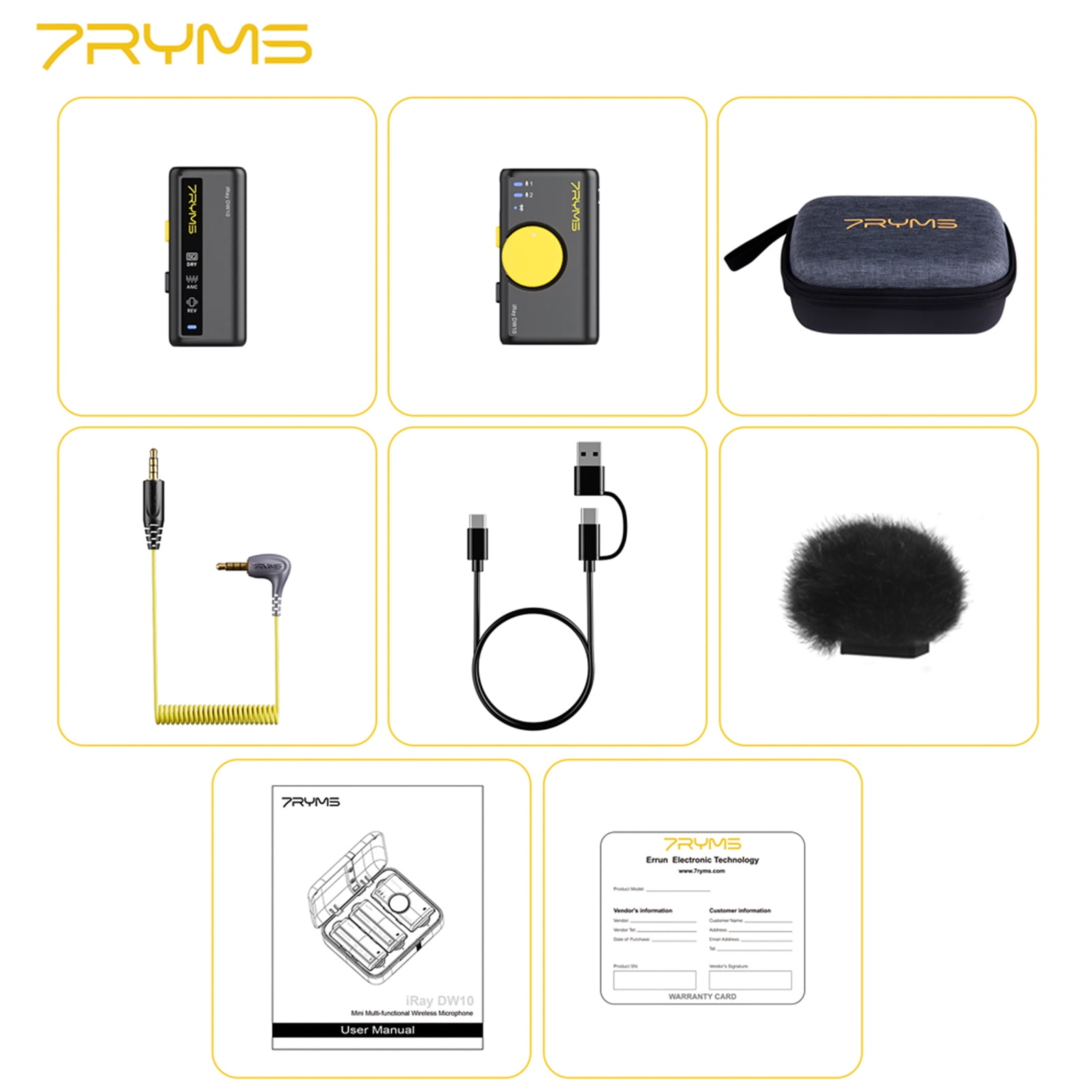 Microphones,Built-in Bt 5.3 Bt 5.3 Compatible Noise Reduction Built-in 1 200m 15h 5.3 Compatible With 1 Receiver 1 Receiver 1 200m Lavalier Iray Dw10 With 200m 15h Duration With 1 Receiver