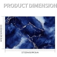 thumbnail image 2 of Placemats Set of 4 Heat-Resistant Rectangle Place Mats Blue Marble Washable Plastic PVC Dining Table Mat Non-Slip Wipeable Woven Vinyl Placemat for Kitchen Patio Table Decor, 2 of 8