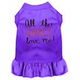 thumbnail image 1 of All The Ghouls Screen Print Dog Dress Purple Xl (16), 1 of 1