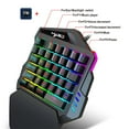 thumbnail image 3 of One-hand Gaming Keyboard USB 35 Keys Colorfull Backlit Portable Mini Gaming Keypad Ergonomic Game Controller Keyboard for PC Gamer, 3 of 8