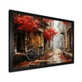 thumbnail image 4 of Designart "Scarlet Trek Blooming Journey I" Bicycle Picture Framed Canvas Wall Art, 4 of 5