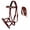 Mahogany/Beaded, variant on Horse Western Leather Beaded Bitless Sidepull Bridle Reins 77RS22MG-F