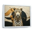 thumbnail image 2 of Designart "Leopard gracefulness Geometric" Animals Floater Framed Canvas Art Print, 2 of 7