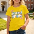 thumbnail image 2 of Bainana Girls Second Grade T Shirts Letter Print Short Sleeve Tops Big Kids Trendy Back To School T-Shirts, 2 of 5