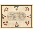 thumbnail image 2 of Martines 32x25 White Modern Wood Framed Museum Art Print Titled - World Map - Martines 1587, 2 of 4