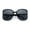 All Black, variant on Womens Large Exposed Side Lens Butterfly Plastic Sunglasses Tortoise - Gradient Brown