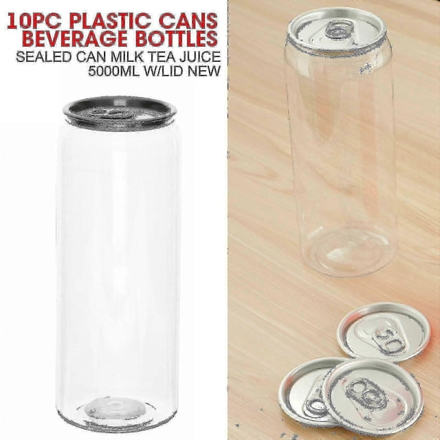 Plastic Sealed Storage Jars 500ml 10pcs - Airtight Containers for Beverage, Milk Tea & Juice