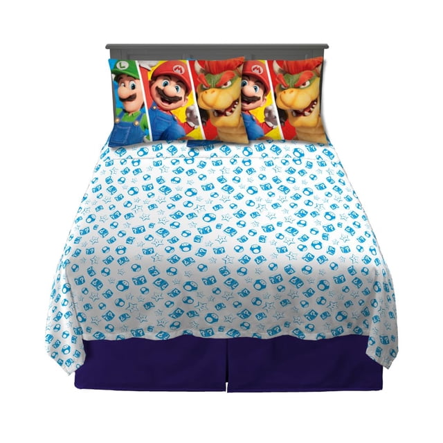 Set de sábanas de la película Franco The Super Mario Bros., tamaño completo