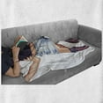 thumbnail image 6 of Fashion Soft Flannel Fleece Throw Blanket, Young Woman Wearing Jean Shorts and Stockings Artwork Illustration Print, Cozy Plush for Indoor and Outdoor Use, 50" x 60", Multicolor, by Ambesonne, 6 of 6