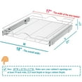 thumbnail image 2 of OCG Pull Out Cabinet Organizer (18" W x 21" D x 3.7" H) in Kitchen Bathroom Pantry, 2 of 7