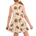 thumbnail image 2 of Renewold Hedgehog Girls A-Line Dresses Size 11-12 Years Fall Maple Leaves Summer Beach Dress Fashion Sleeveless Skater Dress Casual Tank Princess Dress, Thanksgiving Holiday, 2 of 6