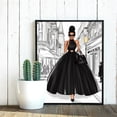 thumbnail image 4 of 1PCS Fashionable Girl Wall Prints Vintage Wall Art Posters Wall Posters Prints for Walls Black Dress Girl Posters for Bedroom Artwork Aesthetic Posters for Bedroom Unframed 28x35cm for making, 4 of 7