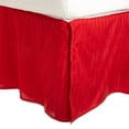 thumbnail image 1 of 100% Egyptian Cotton Stripes Chic Bed Skirt with Split Corners Red / Queen, 1 of 1
