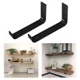 thumbnail image 4 of Premium Heavy-Duty Shelf Brackets W/Lip - Rustic Finish - Farmhouse Industrial Open Shelving Holder Hanger + Hardware, 2 30cm, 4 of 8