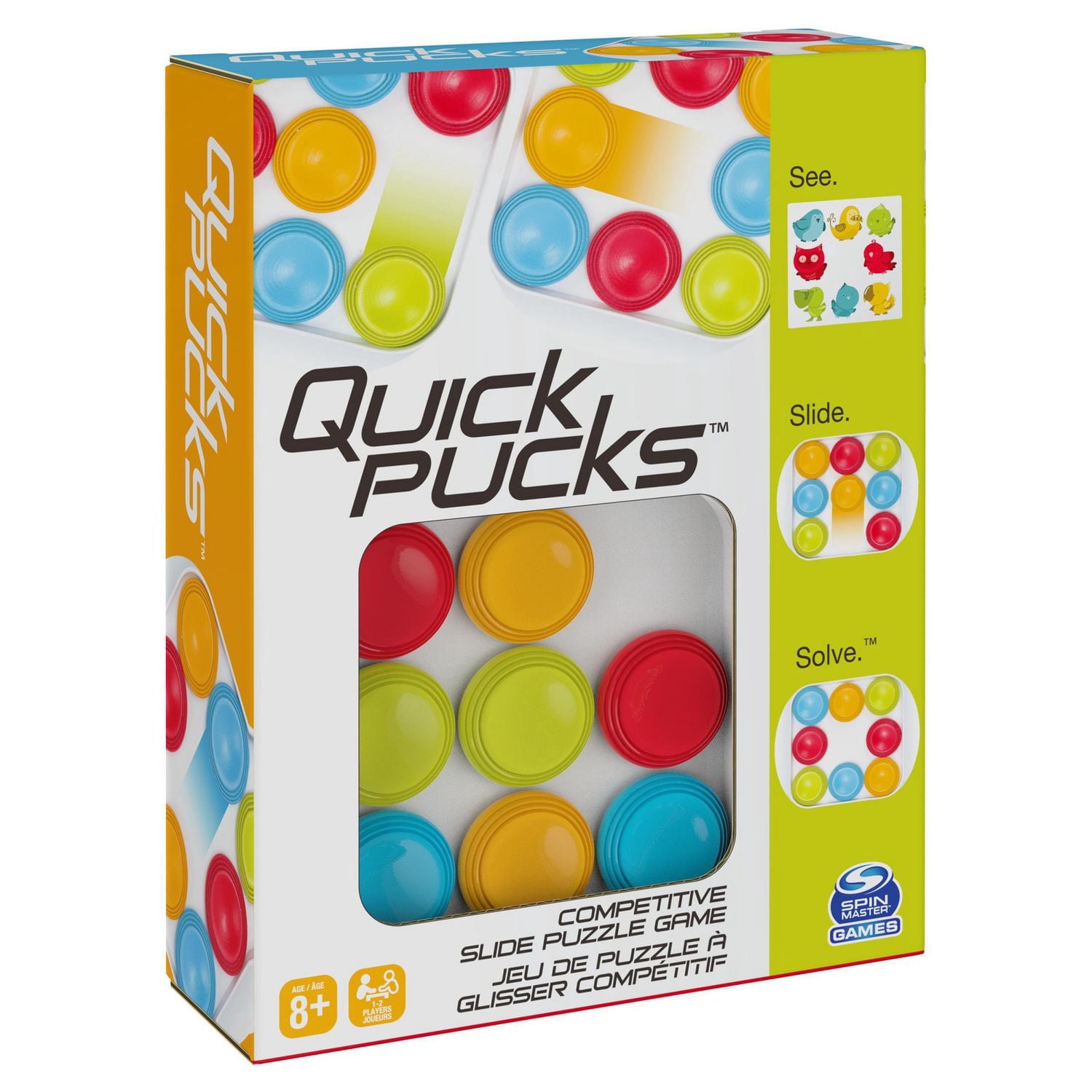 Quick Pucks, Jeu de puzzle à glisser compétitif, pour les adultes et les enfants à partir de 8 ans