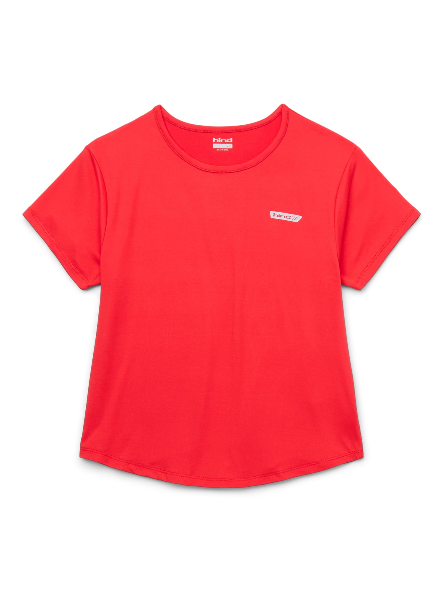 Hind Girl's Solid and Graphic Short Sleeve T-Shirt Set, 2-Pack, Sizes 4-16