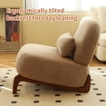 thumbnail image 5 of CQSXDA Accent Chair with Solid Wood Legs, Soft Cushioned Armless Living Room Seating for Bedroom and Waiting Room, 5 of 13