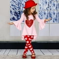thumbnail image 7 of Clothes for Kids Girls Trousers Cute Long Valentine'S Sleeve Fashionable Top Outfits, 7 of 7