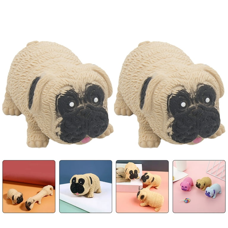 OUNONA 2Pcs Puppy Shaped Stress Toys Stretchy Dog Toys Creative