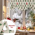 thumbnail image 5 of Christmas Tree Tie Up Valances Curtain, Hand Painted Cartoon Trees Linen Texture Adjustable Rod Pocket Short Window Treatment Tie Up Curtains Valances for Kitchen Living Room Bathroom 60x18 Inches, 5 of 9