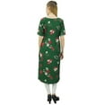 thumbnail image 4 of Bimba Women's Floral Printed Green Kurta Classic Chic Designer Tunic Casual-22, 4 of 9