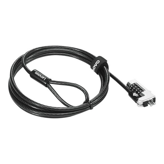 Lenovo Cable Lock - 4-digit - Combination Lock - Black - For Notebook