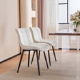 thumbnail image 4 of YOUNIKE Dining Chair 1 PCS Washable PU Fuax Leather Upholstered Accent Side Chair, White, 4 of 7