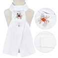 thumbnail image 4 of Corbata para montar a caballo, 3 piezas de algodón peinado blanco para niños, accesorio para montar a caballo, elegante y moderno, 4 of 10