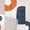 Basic Abstract, variant on Elephant Stock Brush Strokes And Wine Wall Art - Horizontal Multi Panel Canvas - Living Room Wall Decor - Abstract Multi Panel - Orange And Black Decor - 80" x 39"
