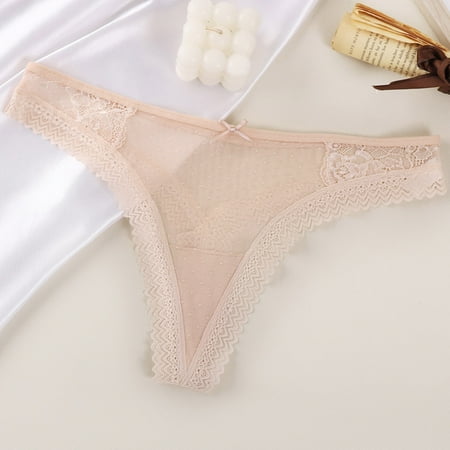 Silk Panties for Women High Waist Cotton Underwear High Waisted No Show Panties Underpants Shorts Cotton Bikini Brief Underwear Base Low Rise Thong with Lace Panty Lace Seamless No Show Undies