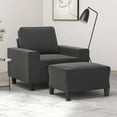 thumbnail image 5 of vidaXL Couch Modern Accent Upholstered Chair with Footstool Microfiber Fabric, 5 of 12