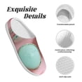thumbnail image 5 of Daiia Pastel Macarons Delight Print Women’s Fuzzy Slippers Memory Foam Lightweight House Shoes Cozy Loafer Flannel House Shoes-37/38, 5 of 7