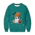 thumbnail image 5 of Sriper Halloween Sweatshirts for Women, Cute Spooky Coffee Graphic Pullover, Loose Fall Tops, Themed Outfits, Casual & Festive Seasonal Wear Cute Para Mujer Light Blue M, 5 of 8