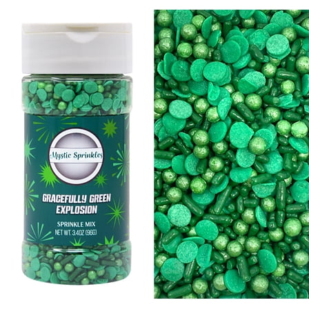Mystic Sprinkles Gracefully Green Sprinkle Explosion 3.4oz