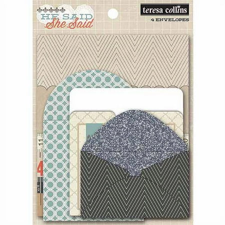 Teresa Collins He Said Envelopes, 4/pkg