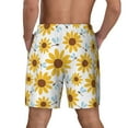 thumbnail image 4 of Uemuo Sunflowers Pattern Mens Swim Trunks Quick Dry Board Shorts with Mesh Lining, Stretch Beach Shorts Quick Dry No-Chafing Board Shorts-Small, 4 of 9