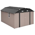 thumbnail image 4 of 10x12 FT Multi-Functional Steel Shed - Includes 2 Windows & Floor Frame for Pet Room & Equipment Storage, 4 of 17